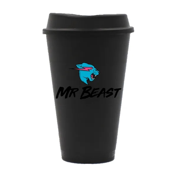 17 ounce plastic Java Flex travel mug with lid.... from ASI 91880 Tranter Graphics Inc