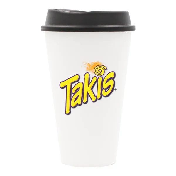 17 ounce plastic Java Flex travel mug with lid.... from ASI 91880 Tranter Graphics Inc