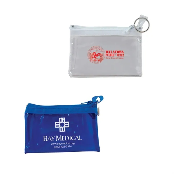 4 1/2" x 3" coin pouch with key ring and space... from ASI 62190 Illini