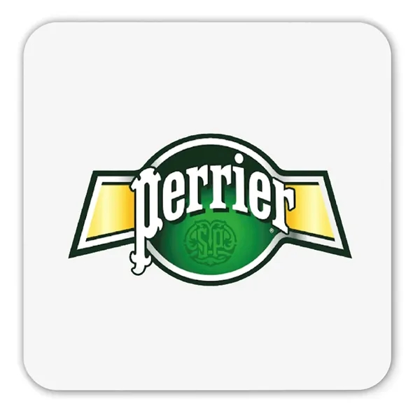 4" square drink coasters made from recycled pulpboard with digitally printed,... from ASI 91880 Tranter Graphics Inc