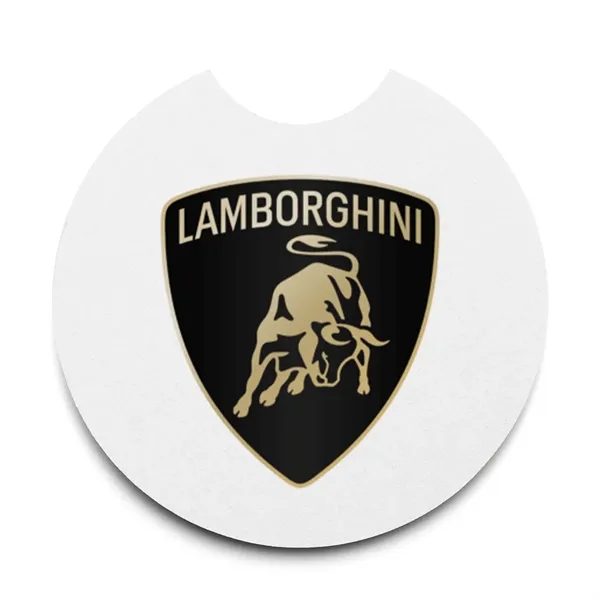 2.5" round car coaster made of recycled materials.... from ASI 91880 Tranter Graphics Inc