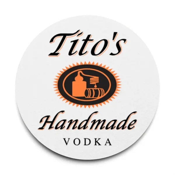 3.5" round 30 point high density pulpboard drink coaster.... from ASI 91880 Tranter Graphics Inc