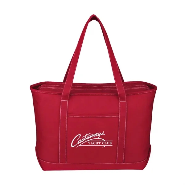24" x 14" x 7" cotton canvas tote bag with outside... from ASI 63549 Jornik Manufacturing Corp