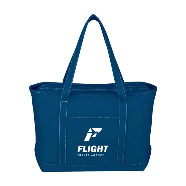 24" x 14" x 7" cotton canvas tote bag with outside... from ASI 63549 Jornik Manufacturing Corp