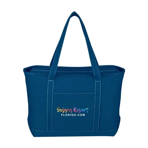 24" x 14" x 7" cotton canvas tote bag with outside... from ASI 63549 Jornik Manufacturing Corp