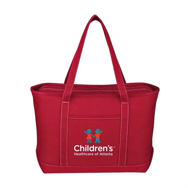 24" x 14" x 7" cotton canvas tote bag with outside... from ASI 63549 Jornik Manufacturing Corp