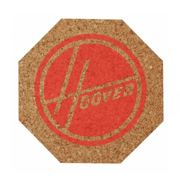 3.5" octagon shaped cork coaster with customization.... from ASI 91880 Tranter Graphics Inc