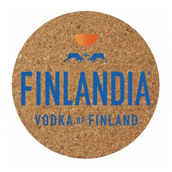 3.5" round cork coaster with customization.... from ASI 91880 Tranter Graphics Inc