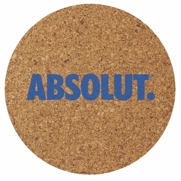 3.5" round cork coaster with customization.... from ASI 91880 Tranter Graphics Inc