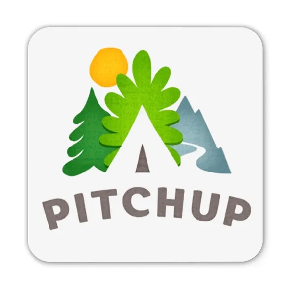 3.5 square inch drink coaster made of recycled pulpboard.... from ASI 91880 Tranter Graphics Inc