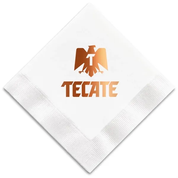5" x 5" three-ply foil-stamped white beverage napkin made in the... from ASI 91880 Tranter Graphics Inc