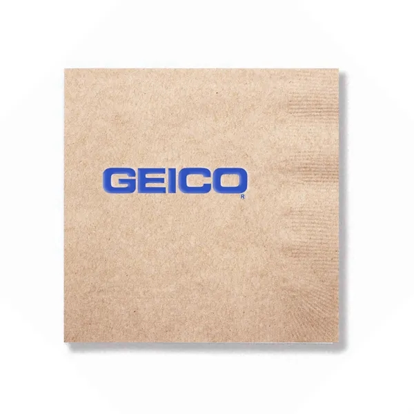 5" x 5" foil-stamped two-ply Kraft napkins made in the USA... from ASI 91880 Tranter Graphics Inc