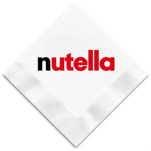8.5" x 8.5" white 3-ply dinner napkin with 1/4 fold made... from ASI 91880 Tranter Graphics Inc