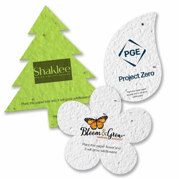 Printed seed paper shapes.... from ASI 40646 Bloomin Promotions / Bloomin' Promotions™