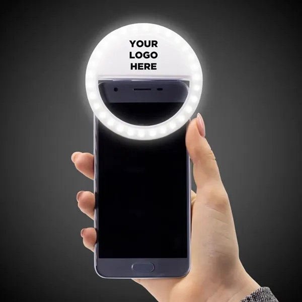 3.5" LED white light that clips on phones for better selfies;... from ASI 42016 Brighter Promotions Inc