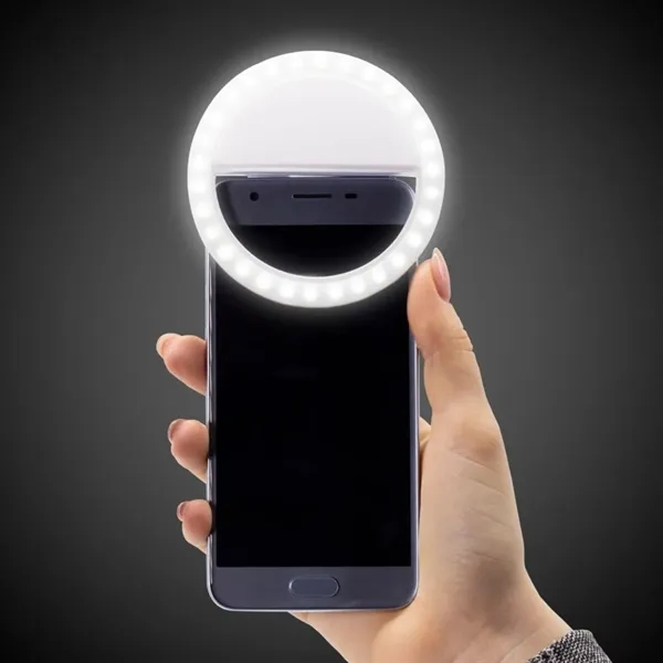 3.5" LED white light that clips on phones for better selfies;... from ASI 42016 Brighter Promotions Inc