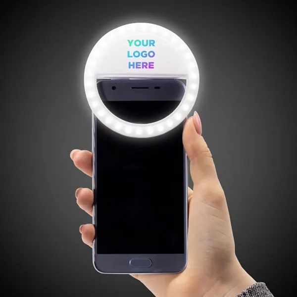 3.5" LED white light that clips on phones for better selfies;... from ASI 42016 Brighter Promotions Inc