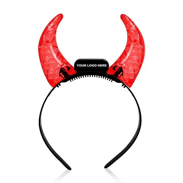 Clear prismatic devil horns with bright red LED lights.... from ASI 42016 Brighter Promotions Inc