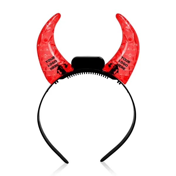 Clear prismatic devil horns with bright red LED lights.... from ASI 42016 Brighter Promotions Inc