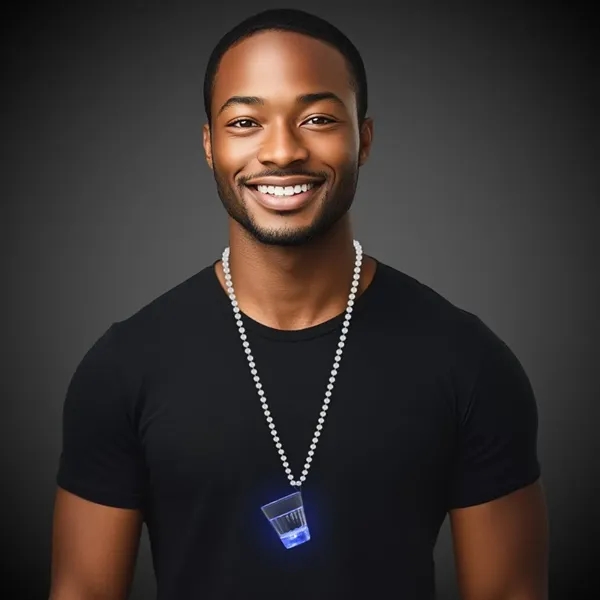 2 oz. opaque shot glass medallion with blue LED lights.... from ASI 42016 Brighter Promotions Inc