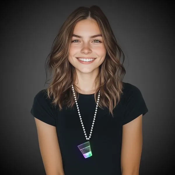 Rainbow 2 oz. LED light up shot glass medallion with j-hook... from ASI 42016 Brighter Promotions Inc / Chemical Light™