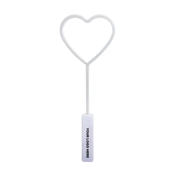 Red heart shaped neon wand with LED lights.... from ASI 42016 Brighter Promotions Inc