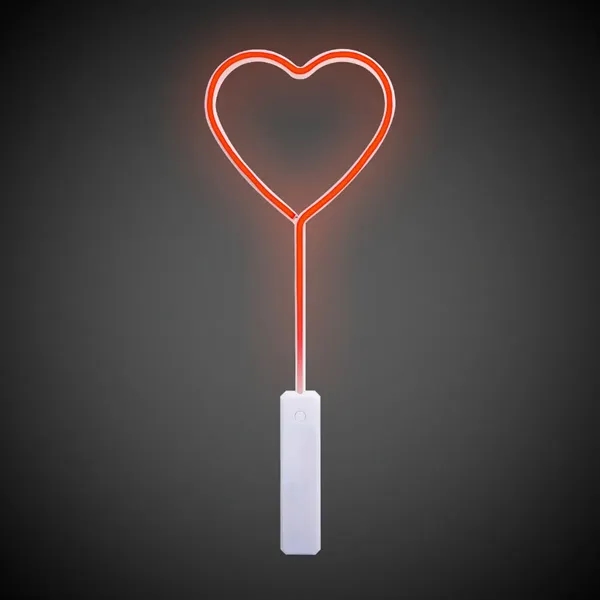 Red heart shaped neon wand with LED lights.... from ASI 42016 Brighter Promotions Inc