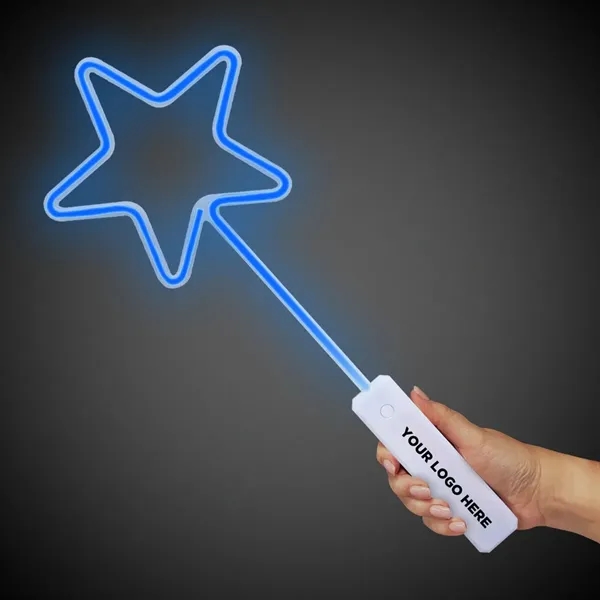 18" blue star neon wand.... from ASI 42016 Brighter Promotions Inc