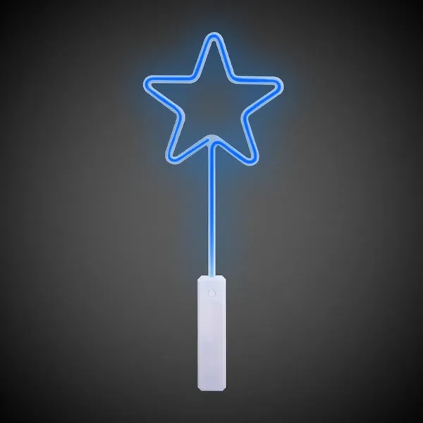 18" blue star neon wand.... from ASI 42016 Brighter Promotions Inc
