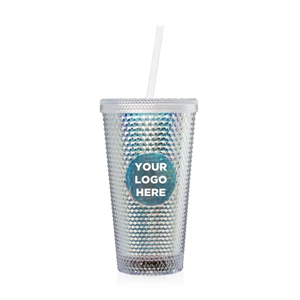 16 oz. tumbler with lid, straw and built-in LED lights.... from ASI 42016 Brighter Promotions Inc