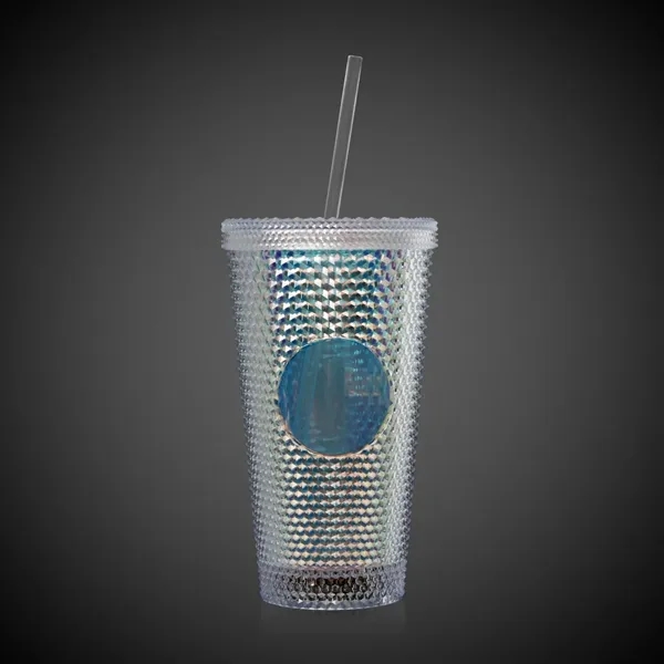 16 oz. tumbler with lid, straw and built-in LED lights.... from ASI 42016 Brighter Promotions Inc