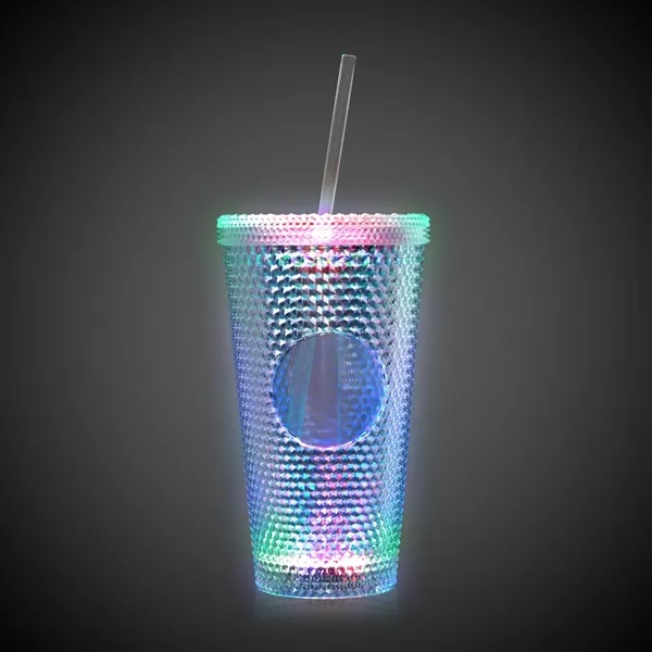 16 oz. tumbler with lid, straw and built-in LED lights.... from ASI 42016 Brighter Promotions Inc