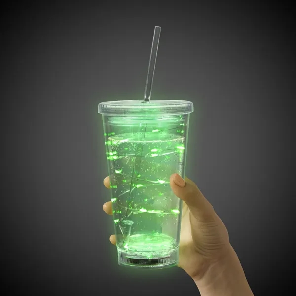 16 oz. clear acrylic plastic cup with double wall insulation, lid... from ASI 42016 Brighter Promotions Inc