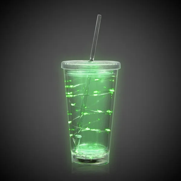 16 oz. clear acrylic plastic cup with double wall insulation, lid... from ASI 42016 Brighter Promotions Inc