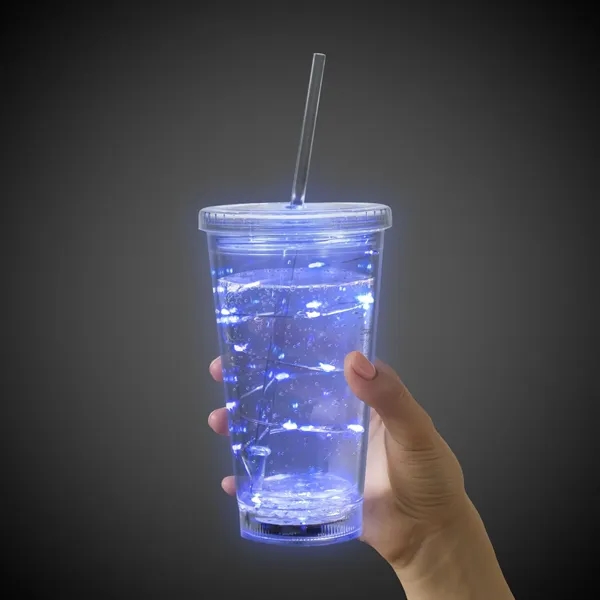 16 oz. clear acrylic plastic cup with double wall insulation, lid... from ASI 42016 Brighter Promotions Inc