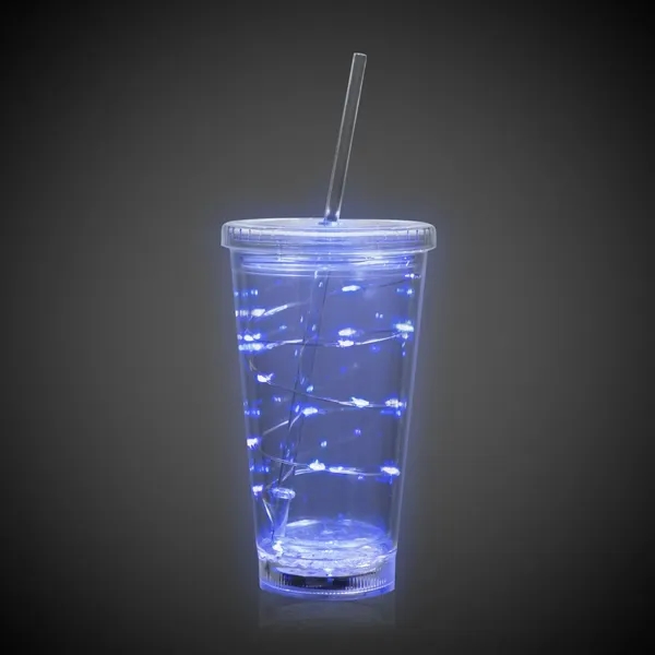 16 oz. clear acrylic plastic cup with double wall insulation, lid... from ASI 42016 Brighter Promotions Inc