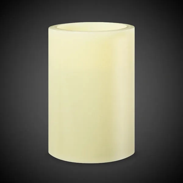 Flameless LED candles with customization; offered in votive, teal light and... from ASI 42016 Brighter Promotions Inc