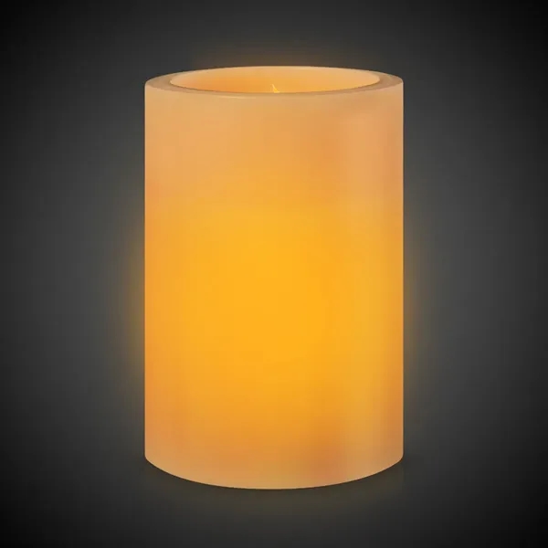 Flameless LED candles with customization; offered in votive, teal light and... from ASI 42016 Brighter Promotions Inc