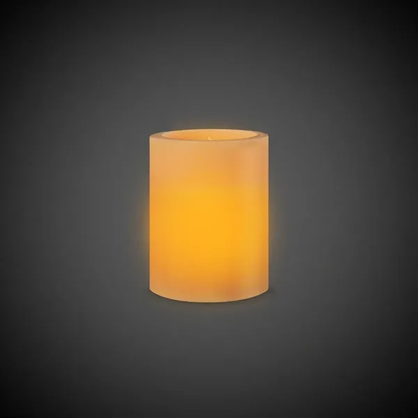 Flameless LED candles with customization; offered in votive, teal light and... from ASI 42016 Brighter Promotions Inc