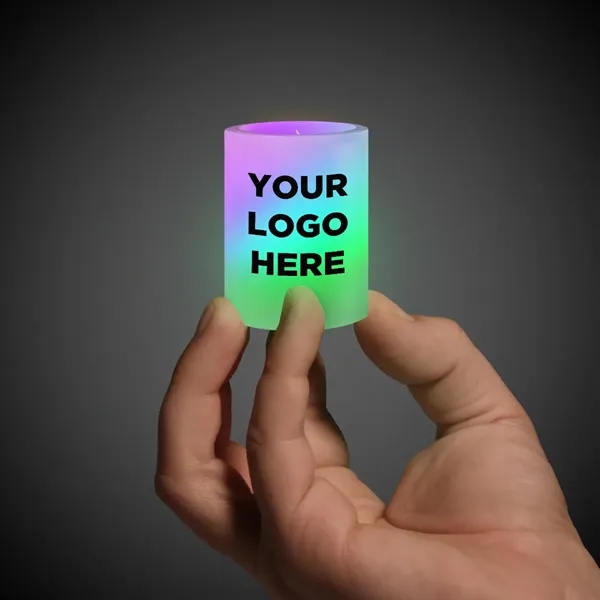 2 1/2" plastic votive candle with built-in multi-colored LED lights... from ASI 42016 Brighter Promotions Inc / Chemical Light™