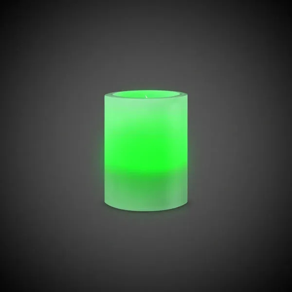 2 1/2" plastic votive candle with built-in multi-colored LED lights... from ASI 42016 Brighter Promotions Inc / Chemical Light™