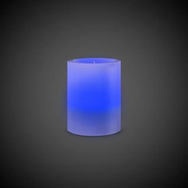 2 1/2" plastic votive candle with built-in multi-colored LED lights... from ASI 42016 Brighter Promotions Inc / Chemical Light™