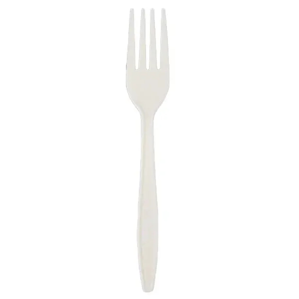 Unimprinted plastic four-tined disposable fork.... from ASI 91880 Tranter Graphics Inc