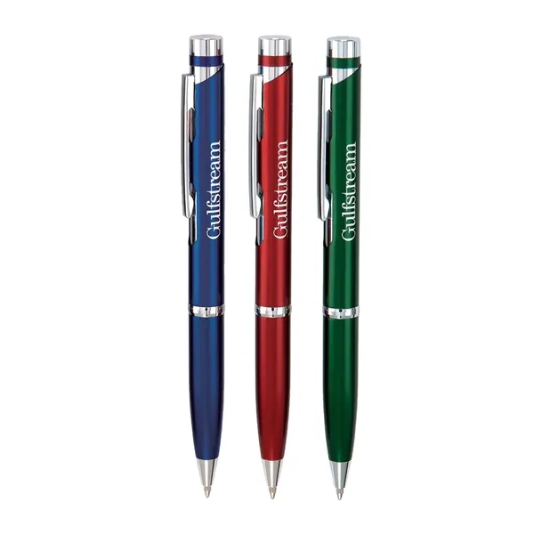 Click-action ballpoint pen with metallic colored barrel and chrome plated accents.... from ASI 90859 Tempo Industries Inc / Tempoline
