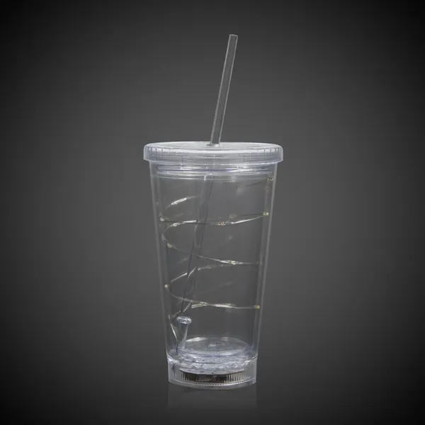 16 oz. clear acrylic plastic cup with double wall insulation, lid... from ASI 42016 Brighter Promotions Inc