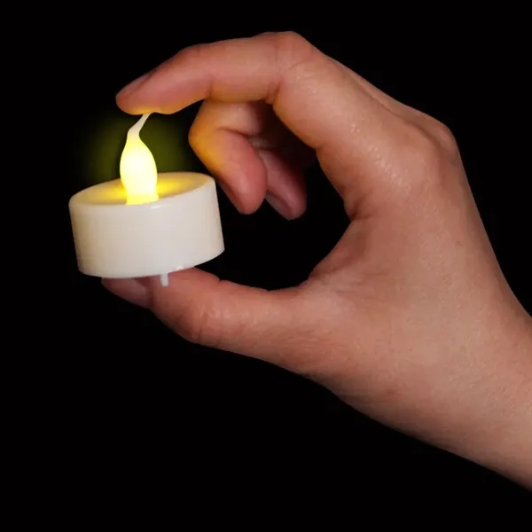 Flameless LED candles with customization; offered in votive, teal light and... from ASI 42016 Brighter Promotions Inc