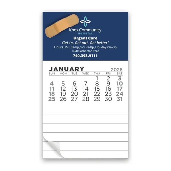 Magnetic business card with tear-off 12-month calendar attachment.... from ASI 68507 The Magnet Group / Magnet LLC™