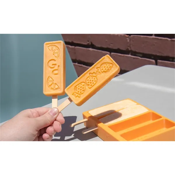 Choice of Black, Navy Blue, or Red Silicone Popsicle Mold with... from ASI 45657 Pop! Promos