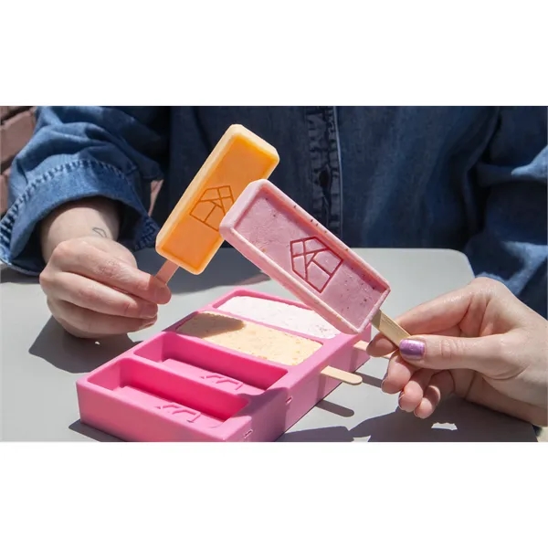 Choice of Black, Navy Blue, or Red Silicone Popsicle Mold with... from ASI 45657 Pop! Promos