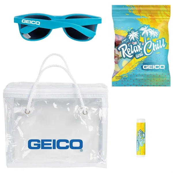 Sunglasses, Salt Water Taffy Digibag, Lip Balm in a clear Bag.... from ASI 44900 NC Custom (CI/Lanco) / Lanco